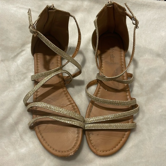 Woman’s Gold Gladiator Sandals - Picture 1 of 6